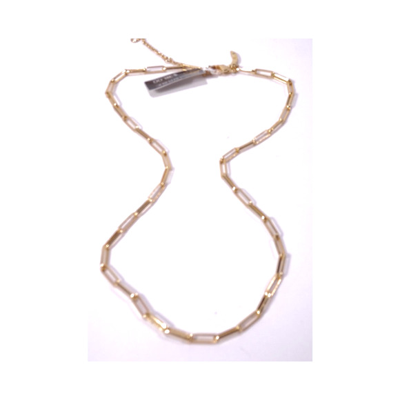 Banana Republic Women's Gold PAPERCLIP CHAIN NECKLACE NWT 38 - Picture 3 of 13